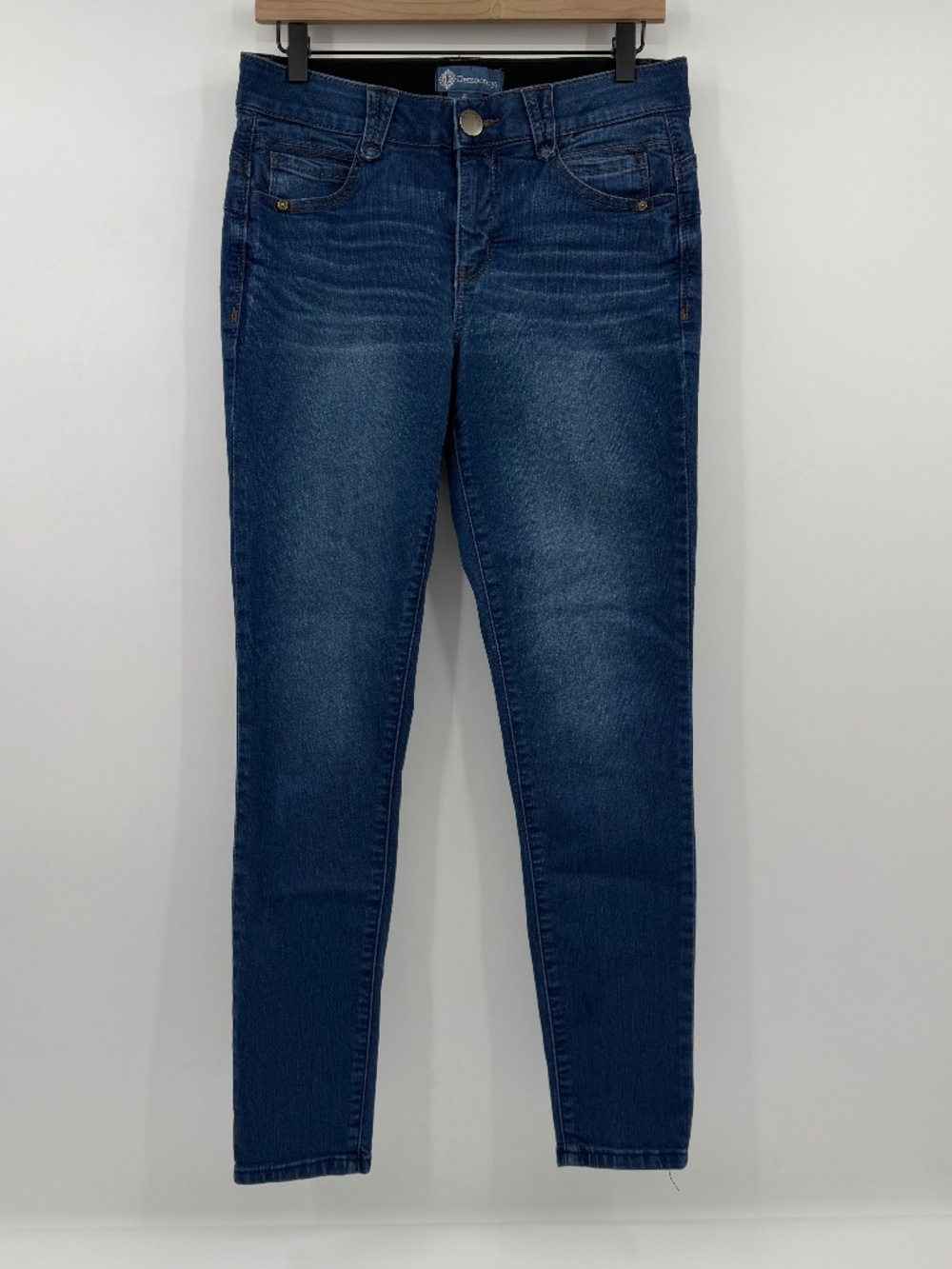 Democracy Jeans Women 6 Blue Dark Wash Skinny Stretch Ab Technology Denim Mid